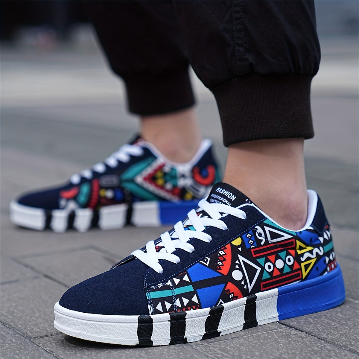 Men's Trendy Skate Shoes, Comfy Non Slip Casual Style Sneakers For Men's Outdoor Activities